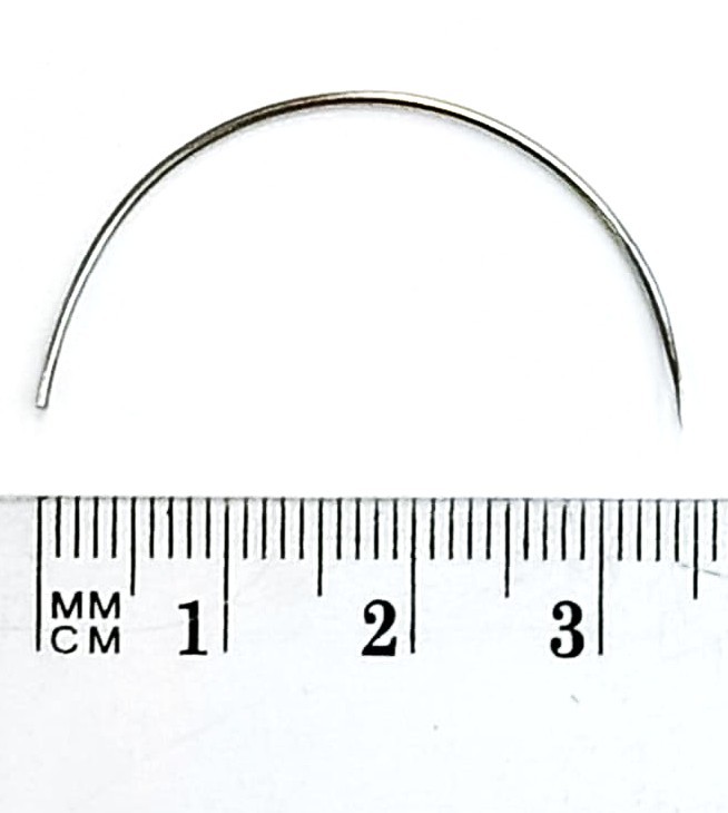 Aguja sutura seccion redonda. KRUUSE 53 mm