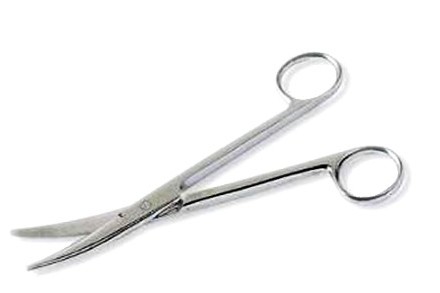 Tijera quirúrgica Mayo curva, largo 23 cm.